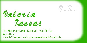 valeria kassai business card