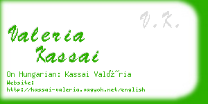 valeria kassai business card